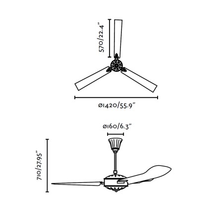 Lubų ventiliatorius Faro aoBa