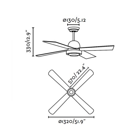 Lubų ventiliatorius Faro iBiza