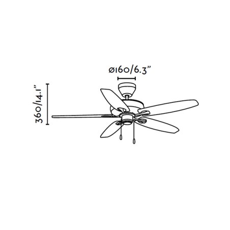 Lubų ventiliatorius Faro toMil