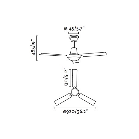 Lubų ventiliatorius Faro mini inDus