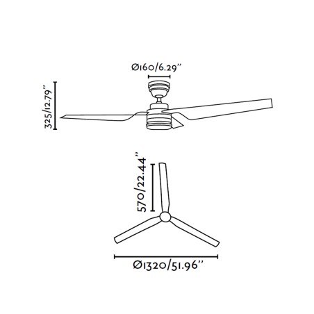 Lubų ventiliatorius Faro fliGht