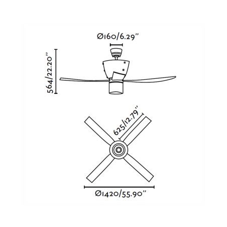 Lubų ventiliatorius Faro valhAlla