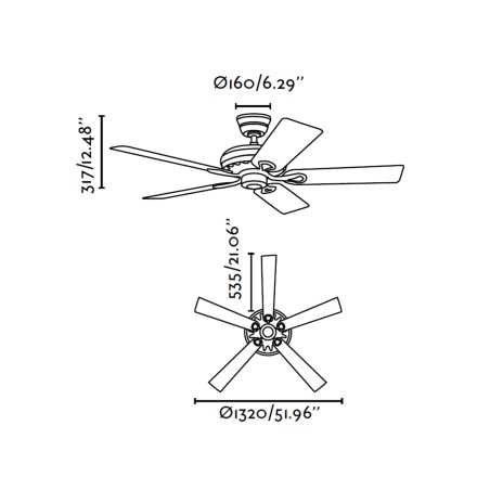 Lubų ventiliatorius Faro sAvoy
