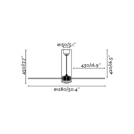 Lubų ventiliatorius Faro Tube