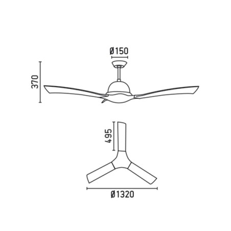 Lubų ventiliatorius Faro Lakki