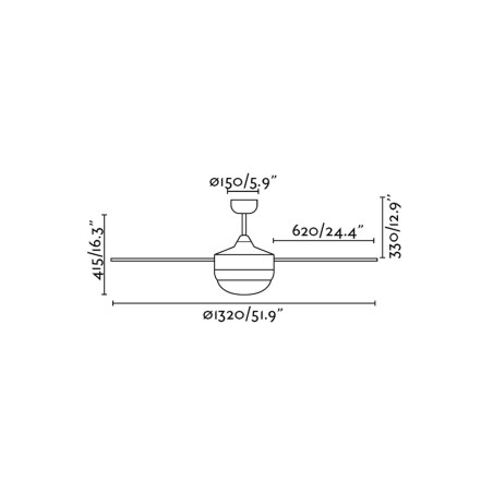 Lubų ventiliatorius Faro Icaria