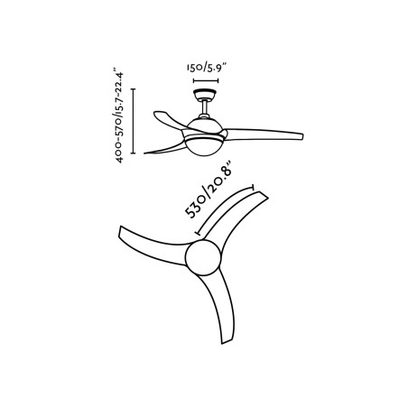 Lubų ventiliatorius Faro laNai