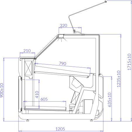 Šaldytuvas horizontali vitrina Igloo Jumbo 2.50