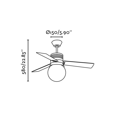 Lubų ventiliatorius Faro pAxos