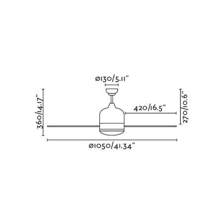 Lubų ventiliatorius Faro Oboe