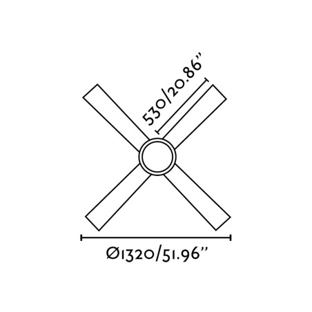 Lubų ventiliatorius Faro mEnorca
