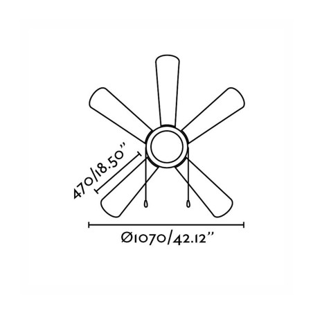 Lubų ventiliatorius Faro vEneto