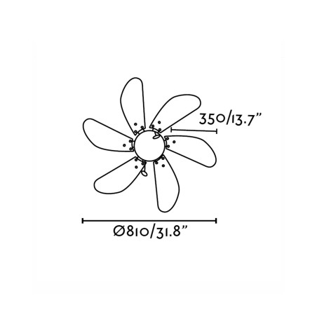 Lubų ventiliatorius Faro palAo