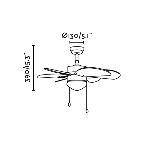 Lubų ventiliatorius Faro palAo