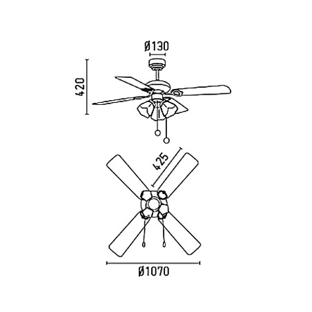 Lubų ventiliatorius Faro madRas
