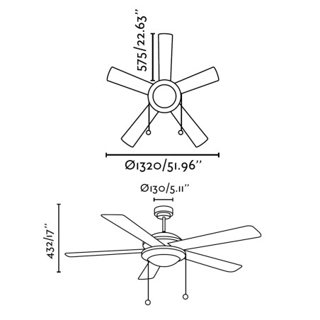 Lubų ventiliatorius Faro maNila