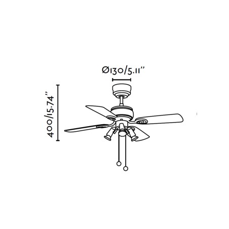 Lubų ventiliatorius Faro gAlapago