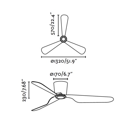 Lubų ventiliatorius Faro pEmba