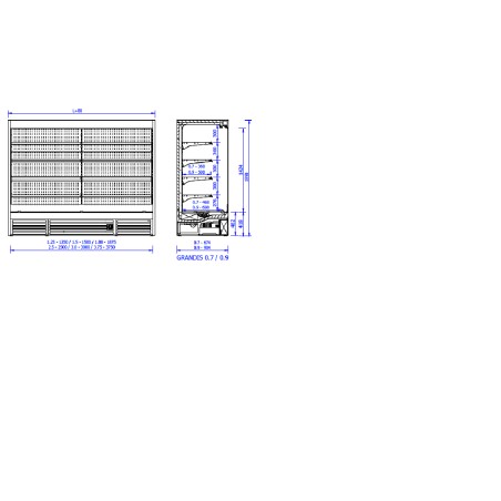 Šaldytuvas priesienio vitrina Mawi GRANDIS HGD 2.5 - 0.7
