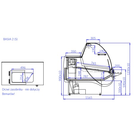 Šaldytuvas horizontali vitrina Igloo Basia 2 1.1S